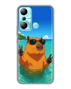 Чохол для Infinix Hot 20i (X665E) з картинкою «Морська капібара» Чохол для Infinix Hot 20i (X665E) з картинкою «Морська капібара»