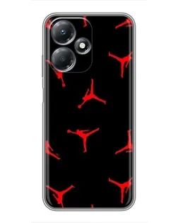 Чехол для Infinix Hot 30 Play с картинкой «Jordan Red Pattern» Чехол для Infinix Hot 30 Play с картинкой «Jordan Red Pattern»