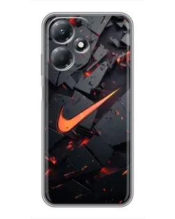 Чехол для Infinix Hot 30 Play с картинкой «Nike — эффект разломов» Чехол для Infinix Hot 30 Play с картинкой «Nike — эффект разломов»