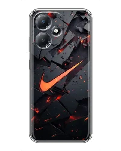 Чехол для Infinix Hot 30 Play с картинкой «Nike — эффект разломов» Чехол для Infinix Hot 30 Play с картинкой «Nike — эффект разломов»