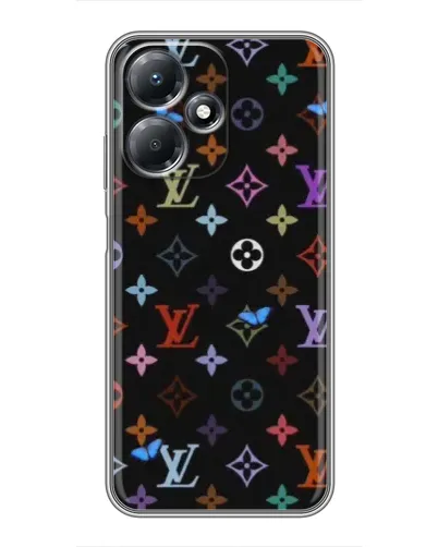 Чехол для Infinix Hot 30 Play с картинкой «Цветная монограмма LV» Чехол для Infinix Hot 30 Play с картинкой «Цветная монограмма LV»