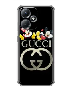 Чехол для Infinix Hot 30 Play с картинкой «Gucci — герои Disney»