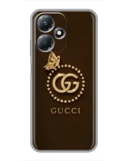 Чехол для Infinix Hot 30 Play с картинкой «Gucci — золотая бабочка»