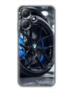 Чехол для Infinix Hot 30 Play с картинкой «Колесо BMW вблизи» Чехол для Infinix Hot 30 Play с картинкой «Колесо BMW вблизи»