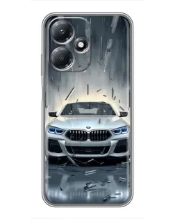 Чехол для Infinix Hot 30 Play с картинкой «BMW в свете фар» Чехол для Infinix Hot 30 Play с картинкой «BMW в свете фар»