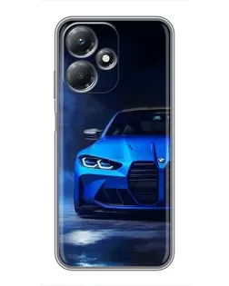 Чехол для Infinix Hot 30 Play с картинкой «Голубая BMW M4» Чехол для Infinix Hot 30 Play с картинкой «Голубая BMW M4»
