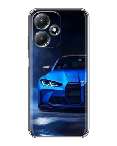Чехол для Infinix Hot 30 Play с картинкой «Голубая BMW M4»