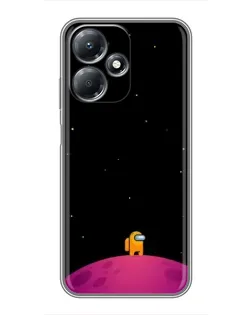 Чехол для Infinix Hot 30 Play с картинкой «Одинокий герой на планете»