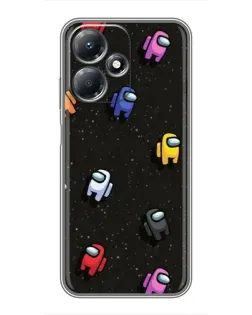 Чехол для Infinix Hot 30 Play с картинкой «Космический паттерн Among Us»