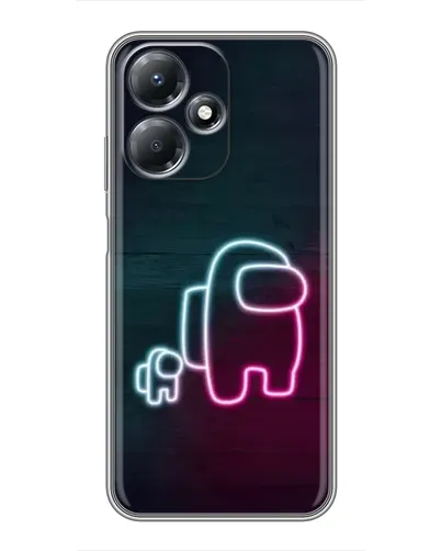 Чехол для Infinix Hot 30 Play с картинкой «Among Us неон-арт» Чехол для Infinix Hot 30 Play с картинкой «Among Us неон-арт»