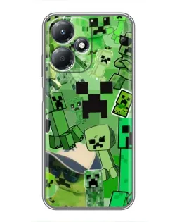 Чехол для Infinix Hot 30 Play с картинкой «Криперы Minecraft»