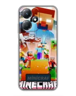 Чехол для Infinix Hot 30 Play с картинкой «Minecraft герои игры»