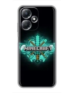 Чохол для Infinix Hot 30 Play з картинкою «Minecraft Diamond лого»