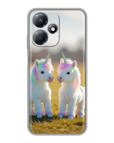 Чехол для Infinix Hot 30 Play с картинкой «Пара единорогов» Чехол для Infinix Hot 30 Play с картинкой «Пара единорогов»