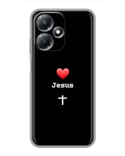 Чехол для Infinix Hot 30 Play с картинкой «Сердце - Jesus»