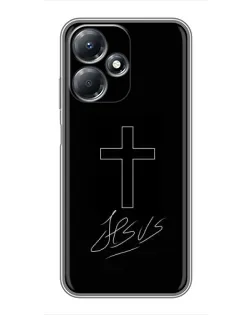 Чехол для Infinix Hot 30 Play с картинкой «Графический крест Jesus»