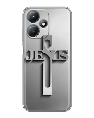 Чехол для Infinix Hot 30 Play с картинкой «Металлический крест Jesus» Чехол для Infinix Hot 30 Play с картинкой «Металлический крест Jesus»