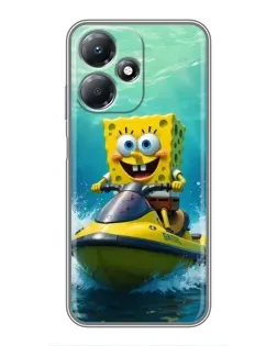 Чохол для Infinix Hot 30 Play з картинкою «Спанч Боб на гідроциклі» Чохол для Infinix Hot 30 Play з картинкою «Спанч Боб на гідроциклі»