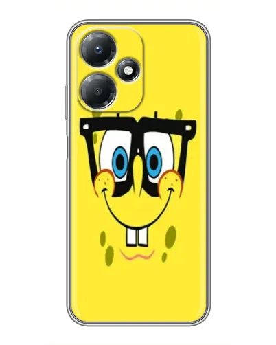 Чехол для Infinix Hot 30 Play с картинкой «Минималистичный Спанч Боб» Чехол для Infinix Hot 30 Play с картинкой «Минималистичный Спанч Боб»