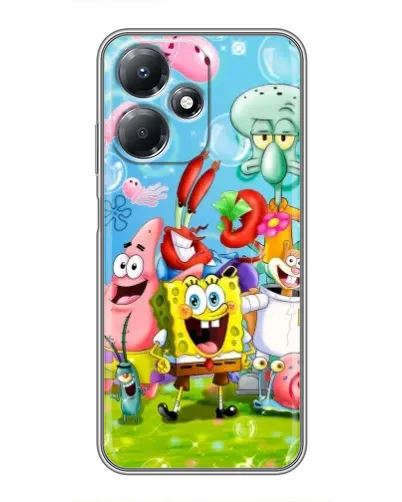 Чехол для Infinix Hot 30 Play с картинкой «Губка Боб и друзья» Чехол для Infinix Hot 30 Play с картинкой «Губка Боб и друзья»