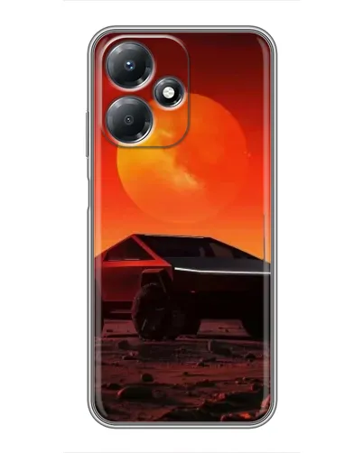 Чехол для Infinix Hot 30 Play с картинкой «Cybertruck на Марсе»