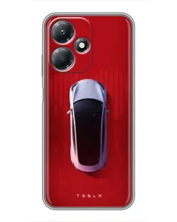 Чехол для Infinix Hot 30 Play с картинкой «Tesla Top View»
