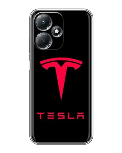 Чехол для Infinix Hot 30 Play с картинкой «Tesla Red Logo»