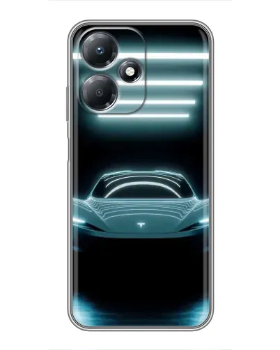 Чехол для Infinix Hot 30 Play с картинкой «Tesla в неоне»