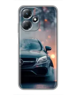 Чехол для Infinix Hot 30 Play с картинкой «Mercedes — ночной город»