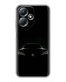 Чехол для Infinix Hot 30 Play с картинкой «Mercedes — силуэт авто»