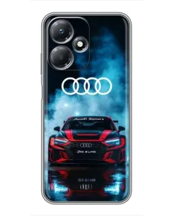 Чехол для Infinix Hot 30 Play с картинкой «Audi Sport — неон»