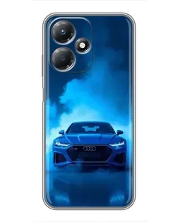 Чехол для Infinix Hot 30 Play с картинкой «Audi — голубая энергия»