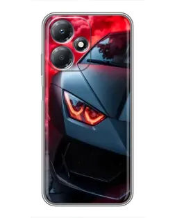 Чехол для Infinix Hot 30 Play с картинкой «Lamborghini красное сияние»