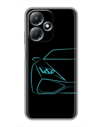 Чехол для Infinix Hot 30 Play с картинкой «Голубой силуэт Lamborghini» Чехол для Infinix Hot 30 Play с картинкой «Голубой силуэт Lamborghini»
