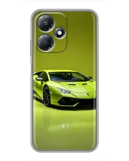 Чехол для Infinix Hot 30 Play с картинкой «Салатовый Lamborghini Huracan»