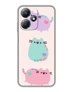 Чехол для Infinix Hot 30 Play с картинкой «Pusheen трио» Чехол для Infinix Hot 30 Play с картинкой «Pusheen трио»