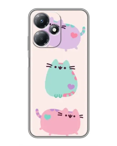 Чехол для Infinix Hot 30 Play с картинкой «Pusheen трио»