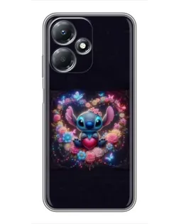 Чехол для Infinix Hot 30 Play с картинкой «Stitch в цветах» Чехол для Infinix Hot 30 Play с картинкой «Stitch в цветах»