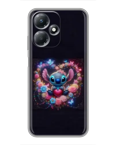 Чехол для Infinix Hot 30 Play с картинкой «Stitch в цветах» Чехол для Infinix Hot 30 Play с картинкой «Stitch в цветах»