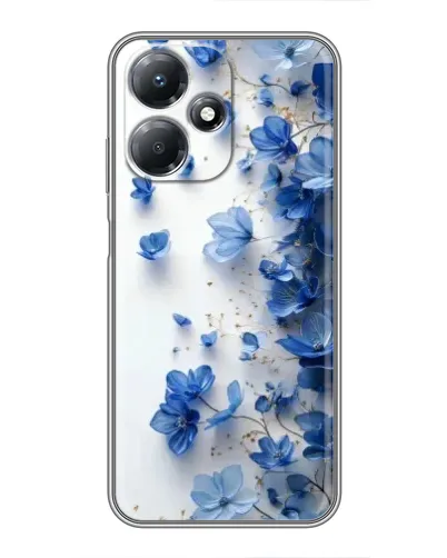 Чехол для Infinix Hot 30 Play с картинкой «Голубой цветочный каскад»