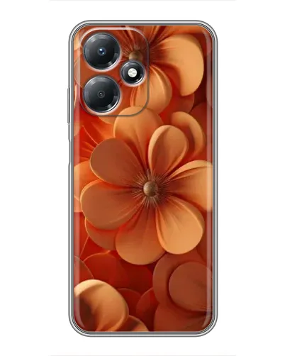 Чехол для Infinix Hot 30 Play с картинкой «Оранжевый макро цветок»