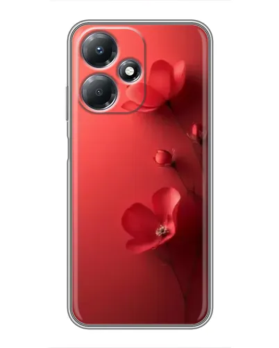 Чехол для Infinix Hot 30 Play с картинкой «Маковые соцветия»