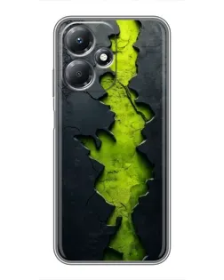 Чехол для Infinix Hot 30 Play с картинкой «Салатовый разлом скалы»