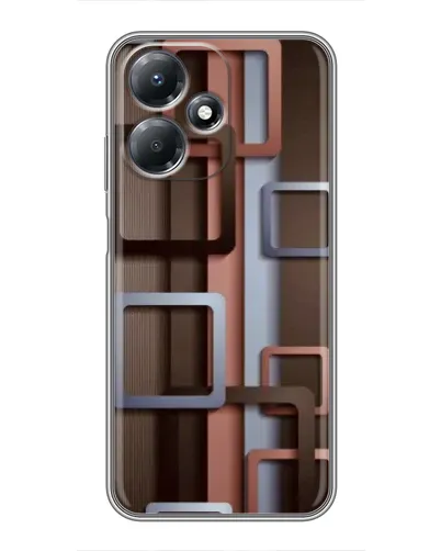 Чехол для Infinix Hot 30 Play с картинкой «Коричневые объемные квадраты» Чехол для Infinix Hot 30 Play с картинкой «Коричневые объемные квадраты»