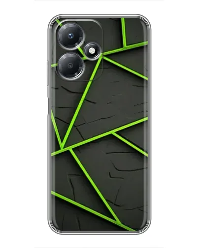 Чехол для Infinix Hot 30 Play с картинкой «Зеленые геометрические линии» Чехол для Infinix Hot 30 Play с картинкой «Зеленые геометрические линии»