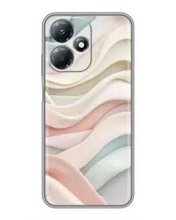 Чехол для Infinix Hot 30 Play с картинкой «Пастельные нежные волны»