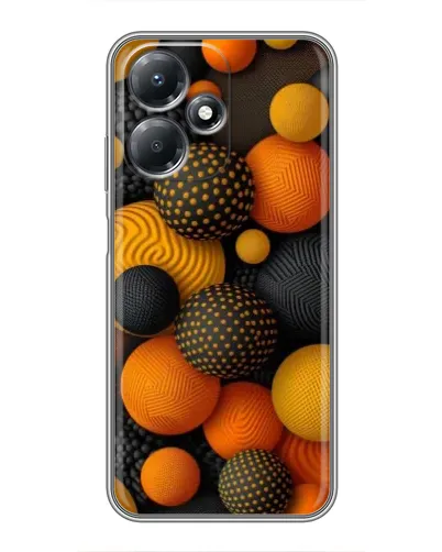 Чехол для Infinix Hot 30 Play с картинкой «Объемные оранжевые сферы» Чехол для Infinix Hot 30 Play с картинкой «Объемные оранжевые сферы»