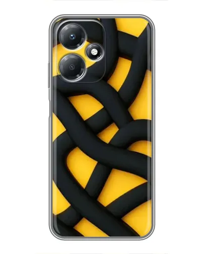 Чехол для Infinix Hot 30 Play с картинкой «Черное желтое переплетение» Чехол для Infinix Hot 30 Play с картинкой «Черное желтое переплетение»