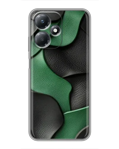 Чехол для Infinix Hot 30 Play с картинкой «Зеленые кожаные волны» Чехол для Infinix Hot 30 Play с картинкой «Зеленые кожаные волны»