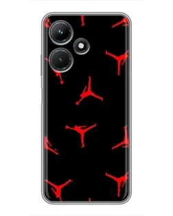 Чехол для Infinix Hot 30i с картинкой «Jordan Red Pattern» Чехол для Infinix Hot 30i с картинкой «Jordan Red Pattern»